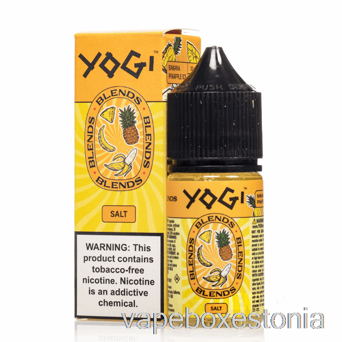 Vape Box Estonia Banaan Ananassijää - Yogi Segud Soolad - 30ml 35mg